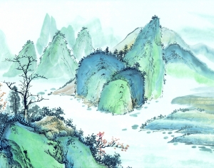 新中式植物装饰画-ID:688467039
