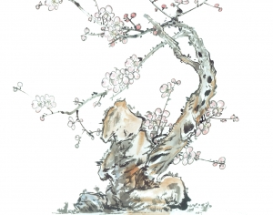 新中式植物装饰画-ID:304951911