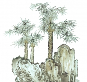 新中式植物装饰画-ID:777808909