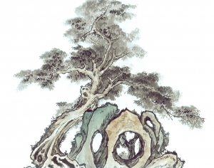 新中式植物装饰画-ID:225158939