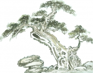 新中式植物装饰画-ID:108858117