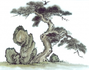 新中式植物装饰画-ID:737427004