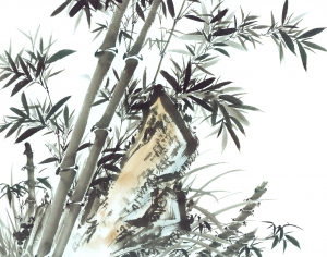 新中式植物装饰画-ID:395451072
