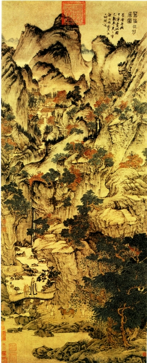 新中式风景装饰画-ID:928577908