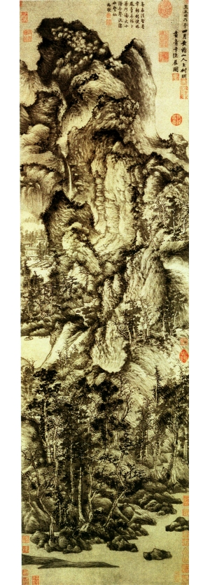 新中式风景装饰画-ID:100083119