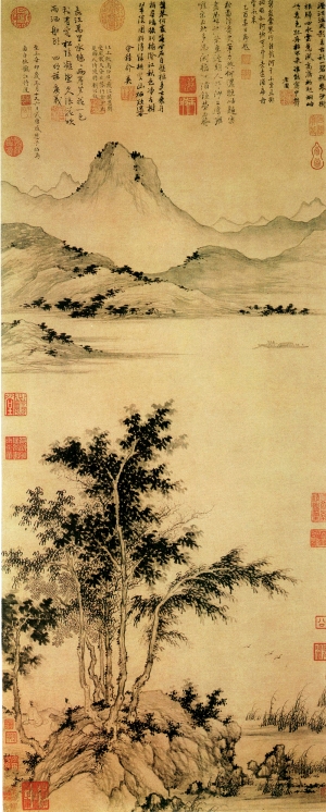 新中式风景装饰画-ID:414674043