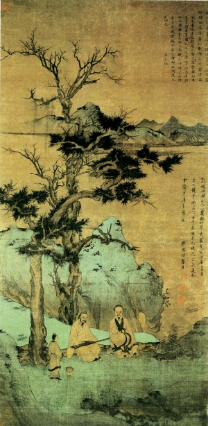 新中式风景装饰画-ID:400144107