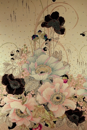 新中式风景装饰画-ID:381110914