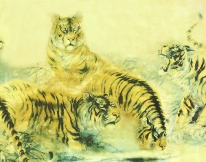 新中式风景装饰画-ID:460813051