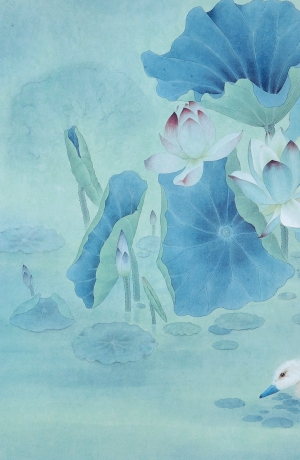 新中式风景装饰画-ID:109719995