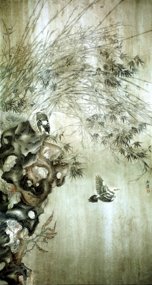 新中式风景装饰画-ID:832950123