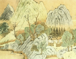 新中式风景装饰画-ID:254390008