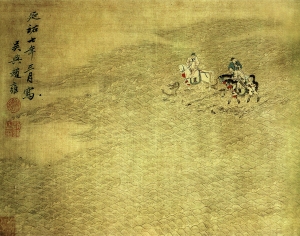新中式风景装饰画-ID:301225908