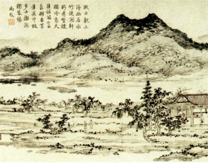 新中式风景装饰画-ID:121018994