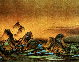 新中式风景装饰画-ID:357386115