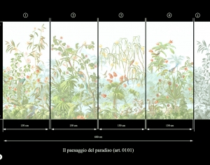 花卉植物图案三联画-ID:609934091