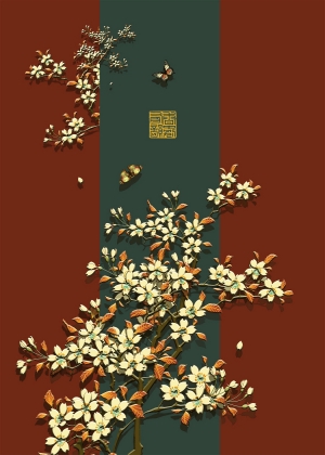 新中式装饰画-ID:631467107