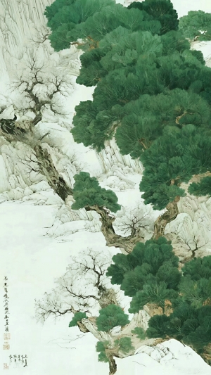 新中式装饰画-ID:445602894