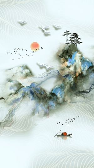 新中式装饰画-ID:709522012