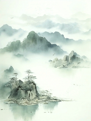 新中式装饰画-ID:917159088