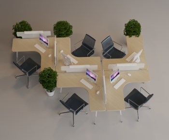 Modern Office Desk And Chair-ID:560600823