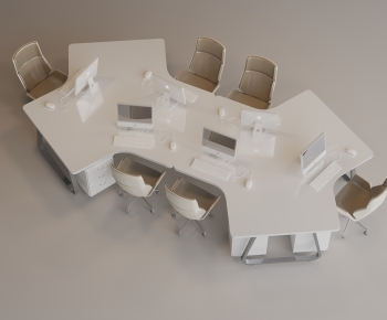 Modern Office Desk And Chair-ID:329752925