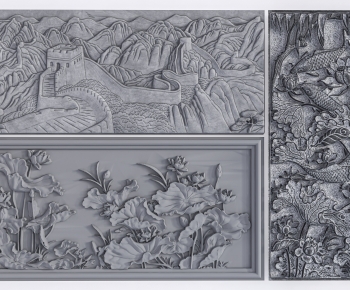 Chinese Style Landscape Wall-ID:143574957