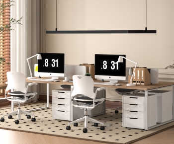 Modern Office Desk And Chair-ID:786358126