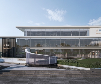 Modern Appearance Of Commercial Building-ID:708976983