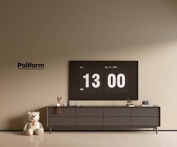 poliform现代黑色电视柜-ID:727020031