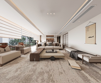 New Chinese Style A Living Room-ID:139699087
