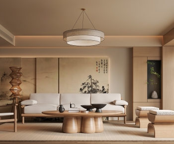 New Chinese Style A Living Room-ID:170537952