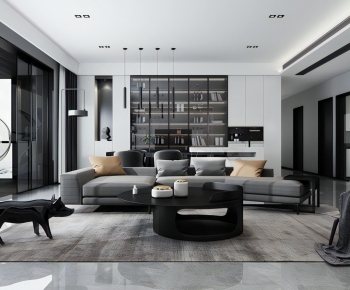 Modern A Living Room-ID:383922106