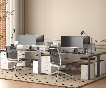 Modern Office Desk And Chair-ID:103293904