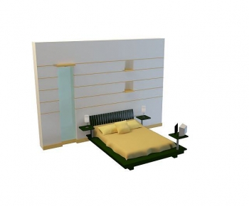 Modern Double Bed-ID:518662931