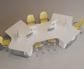 Modern Office Desk And Chair-ID:859365949