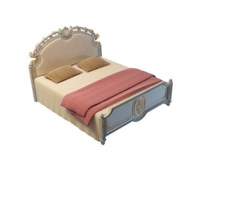 Simple European Style Double Bed-ID:117273098