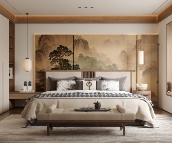 New Chinese Style Bedroom-ID:313957933