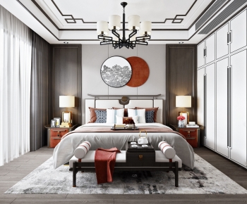 New Chinese Style Bedroom-ID:493483078