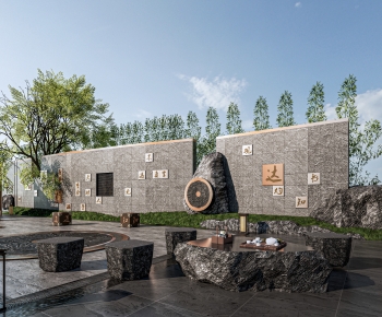 New Chinese Style Landscape Wall-ID:116122961