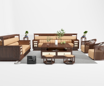 New Chinese Style Sofa Combination-ID:314388992
