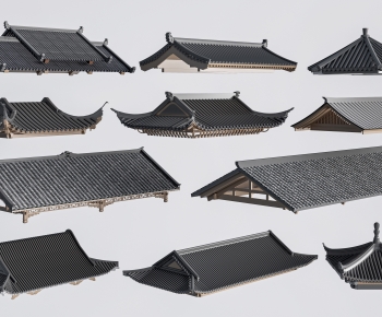 中式屋顶屋檐组合-ID:819561964