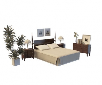 Modern Double Bed-ID:903341052