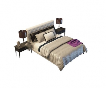 Simple European Style Double Bed-ID:901438955