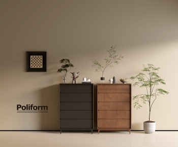 poliform现代中古风实木斗柜组合-ID:163609033