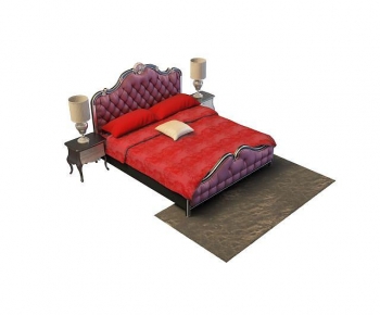 European Style Double Bed-ID:860626948
