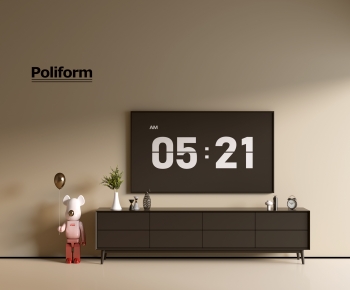 poliform现代黑色实木电视柜-ID:570866111