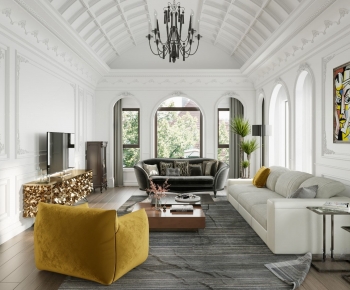 French Style A Living Room-ID:713896046