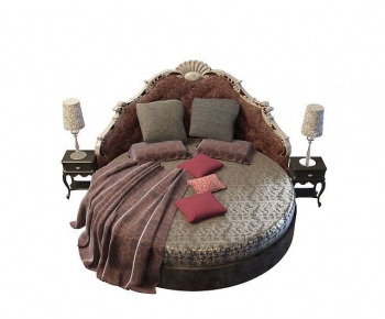 European Style Round Bed-ID:605988983