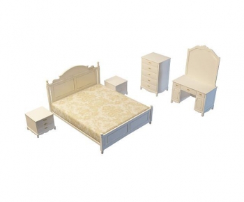 Simple European Style Double Bed-ID:961234099